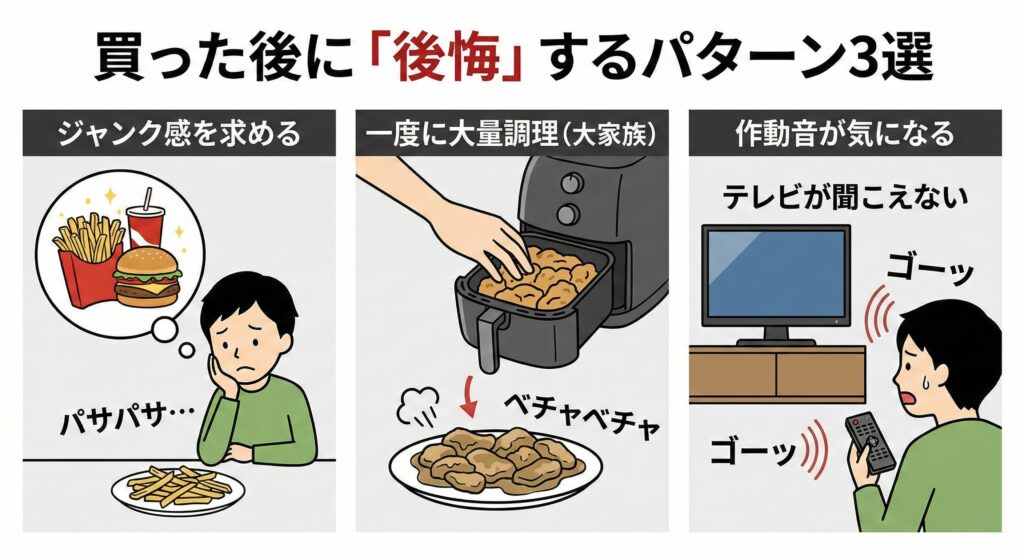 ノンフライヤー買った後に「後悔」するパターン3選