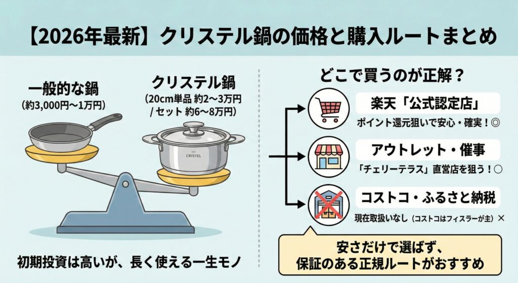 クリステル鍋の価格と購入ルートまとめ