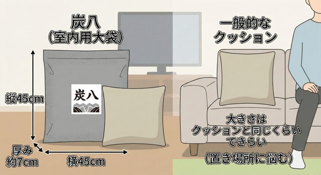 炭八のデメリットはサイズが大きく置き場所に悩む