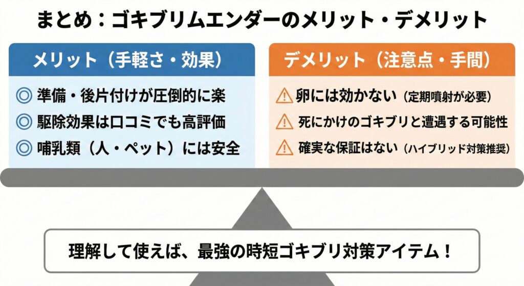 ゴキブリムエンダーのメリット・デメリット